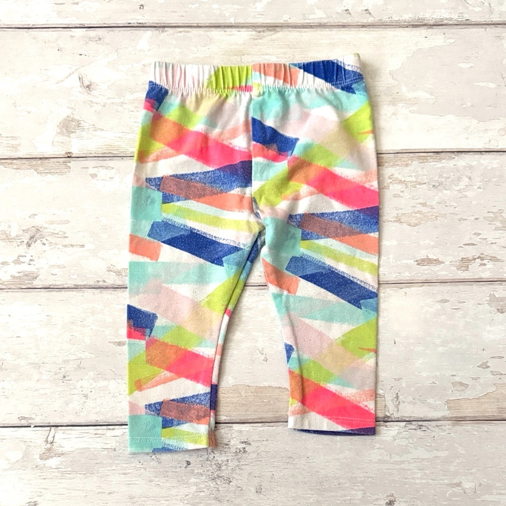 Cat & Jack 12m Baby Girl Neon Color Stripes Leggings Kids Pants Target